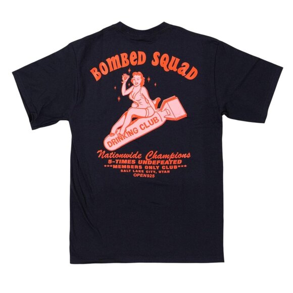 Open 925 Men's T-shirt Bombed Squad Tee Black Unisex - Picture 1 of 4
